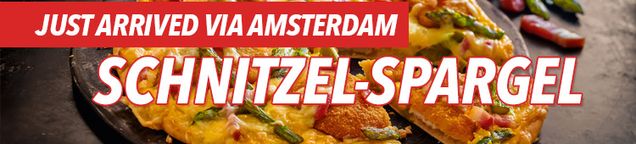 Pizza Schnitzel Spargel